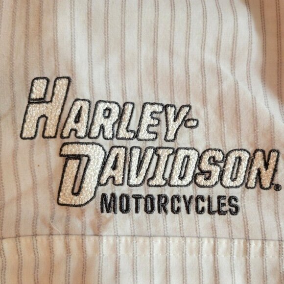 Harley Davidson Motorcycles Size Large Button Down Shop Embroidered Shirt - Picture 4 of 9